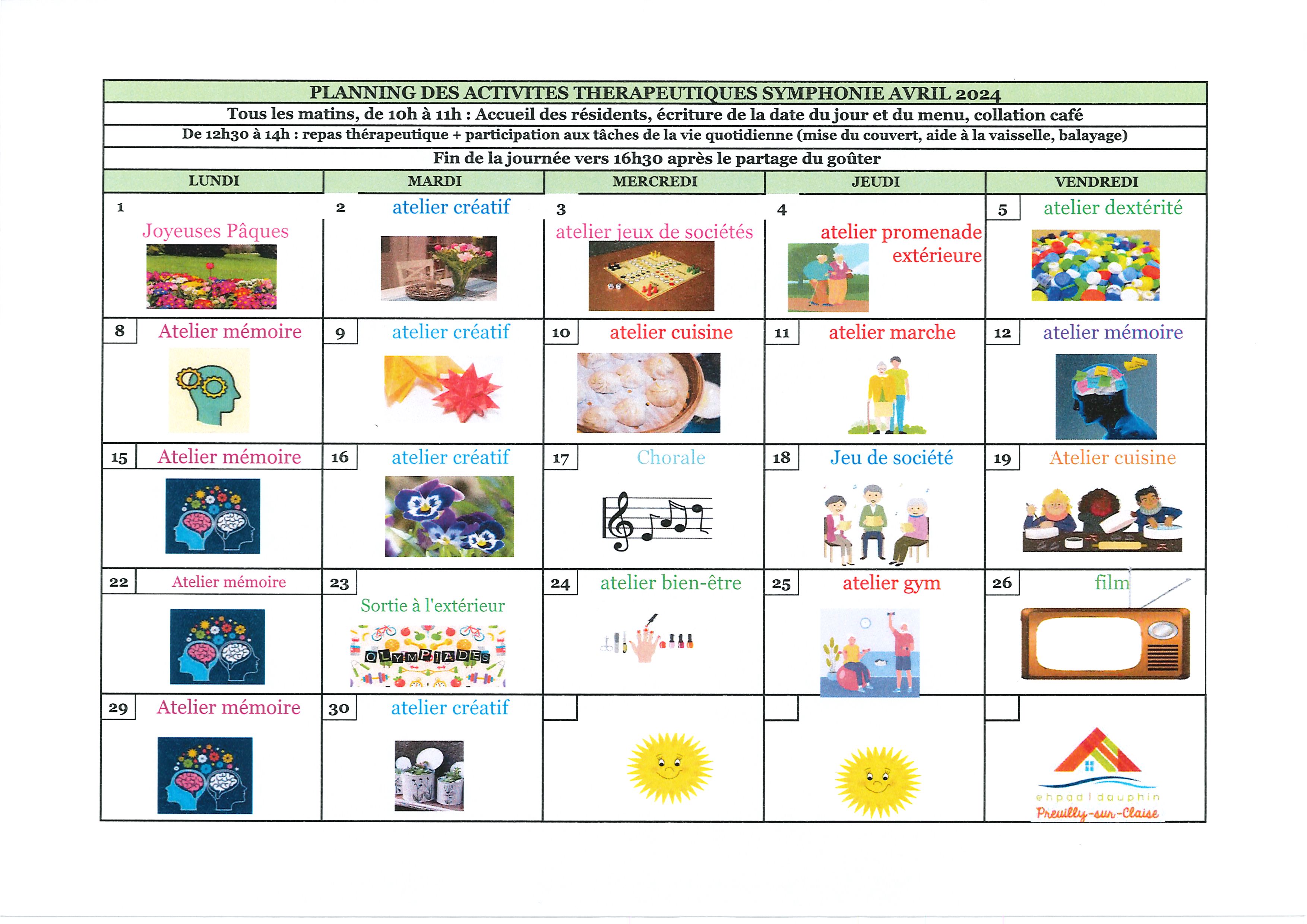 Planning animations Symphonie Avril 0001