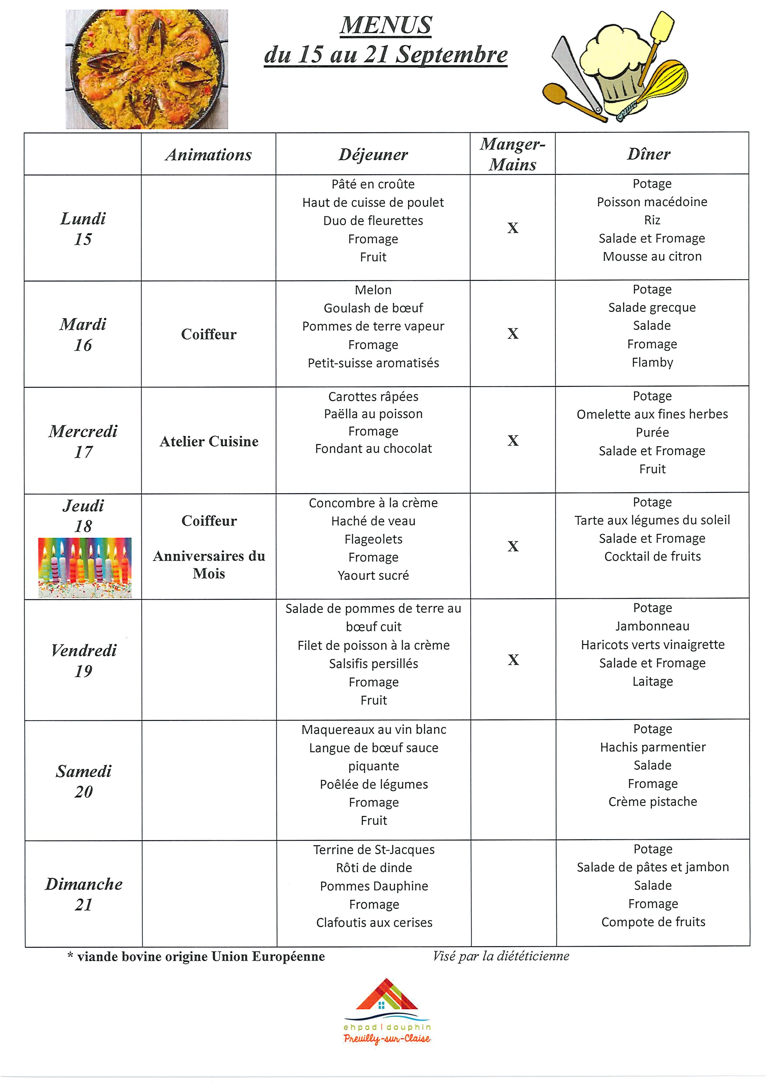 Menus du 15 au 21 septembre 0001
