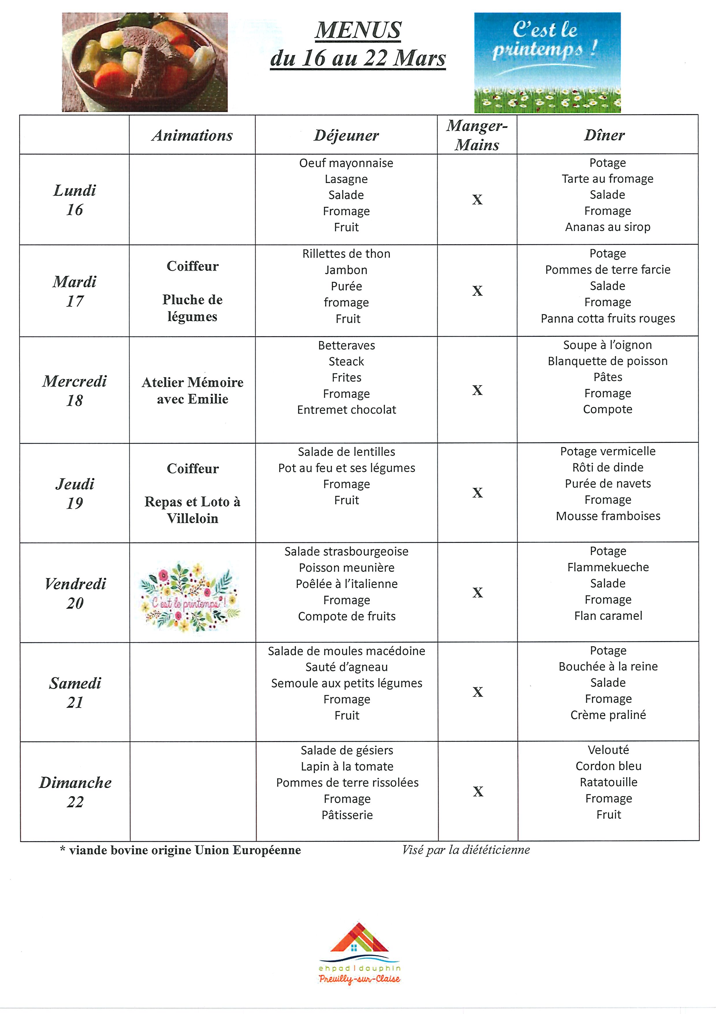 Menus du 16 au 22 mars 0001