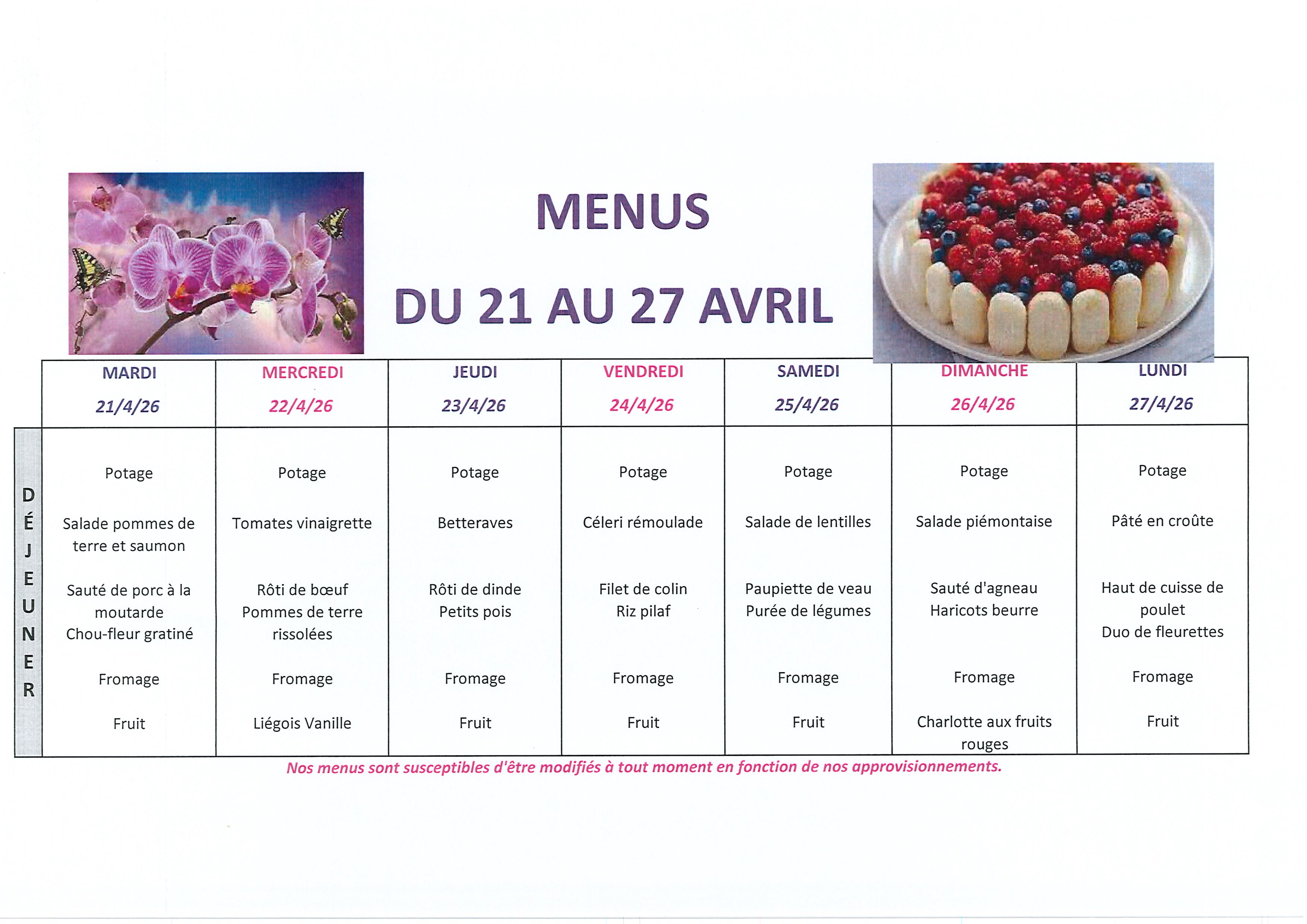 Menus port du 21 au 27 avril 0001