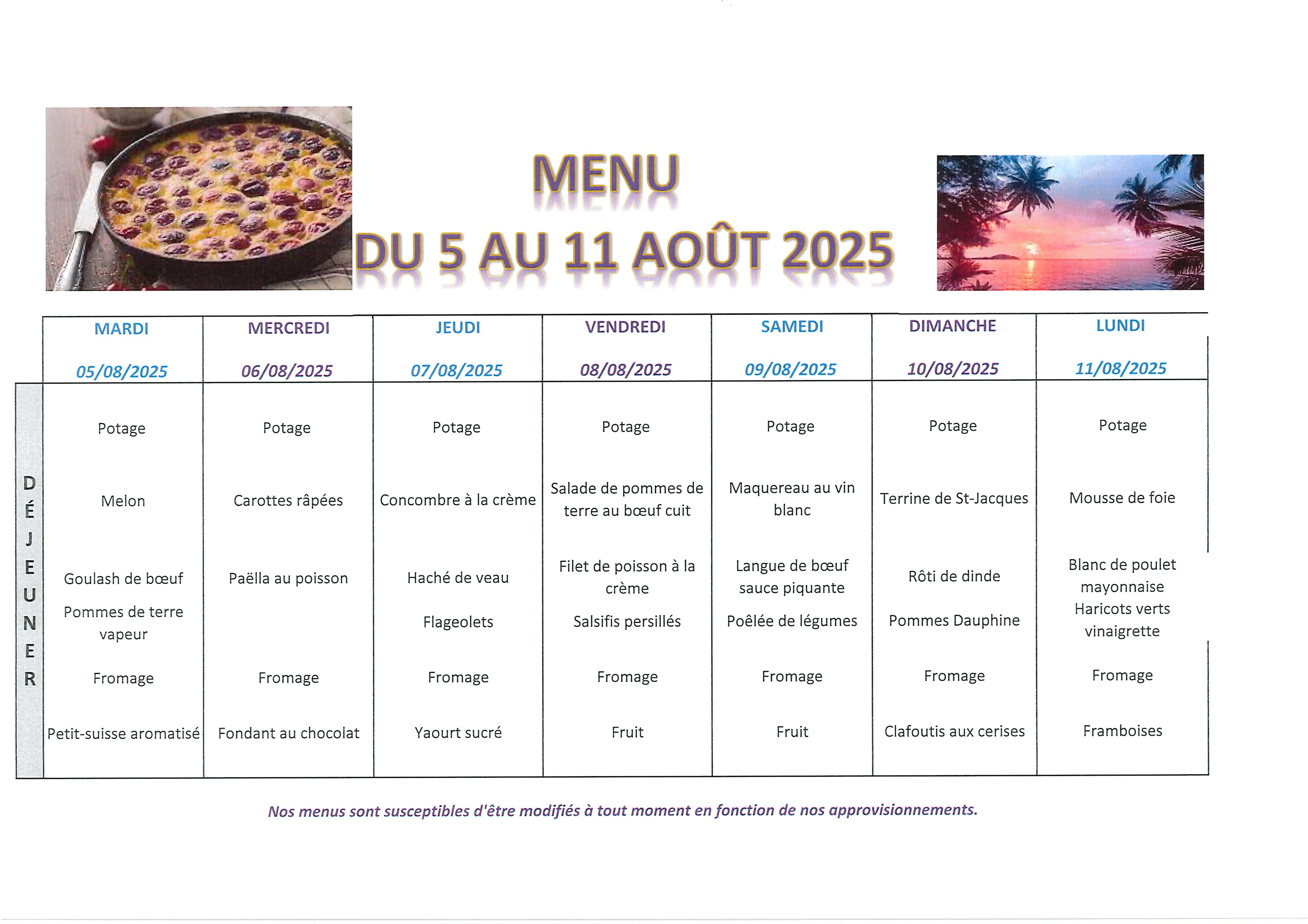 Menus port du 5 au 11 aout 0001